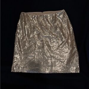 Elegant Gold Sequin Skirt